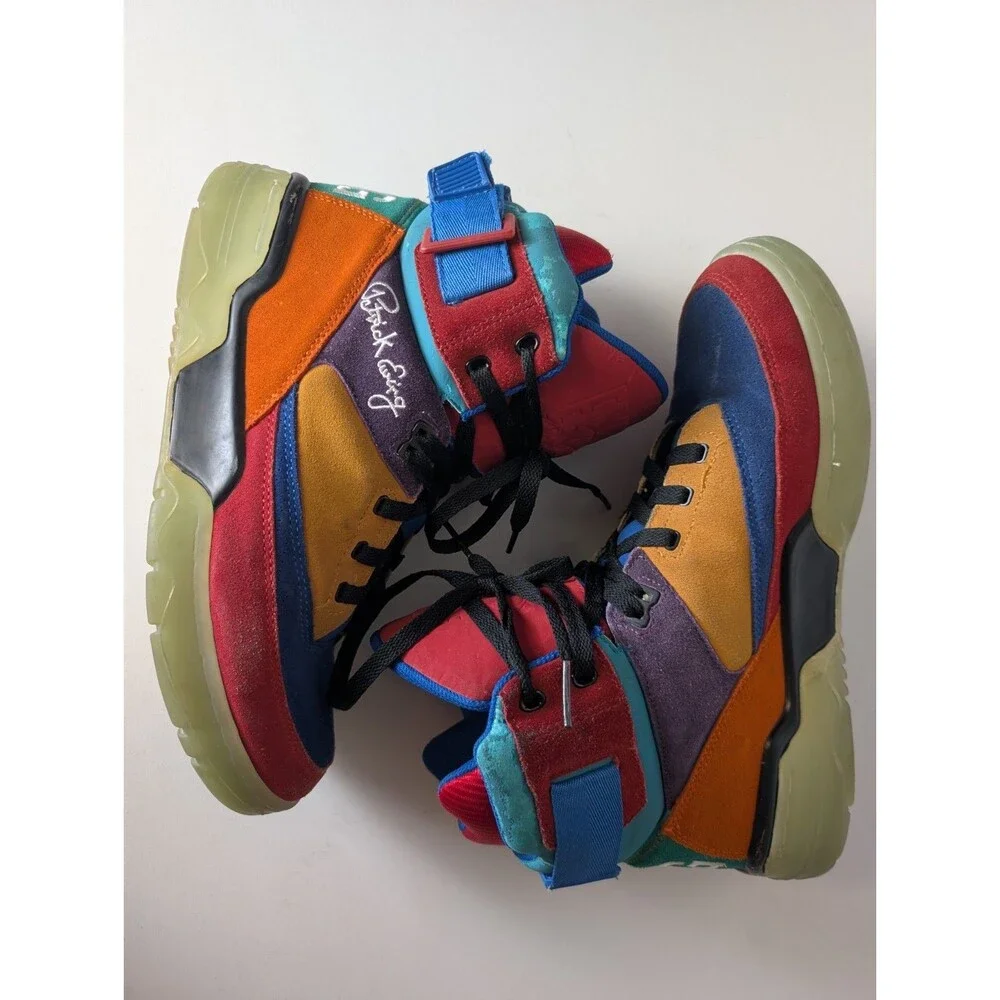 Patrick Ewing Athletics Remix Shoes 33 Hi Red Blue Gold Size 12 Limited Edition